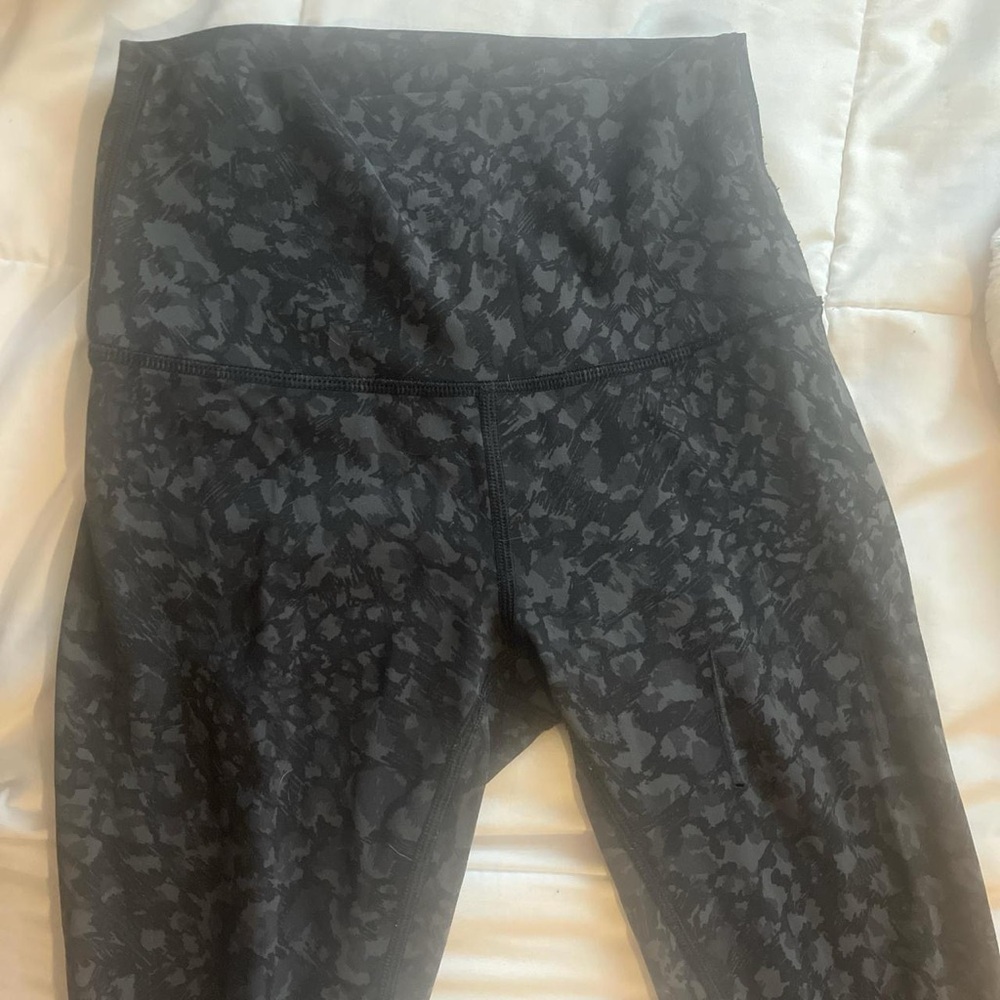 Kids Black Patterned Leggings